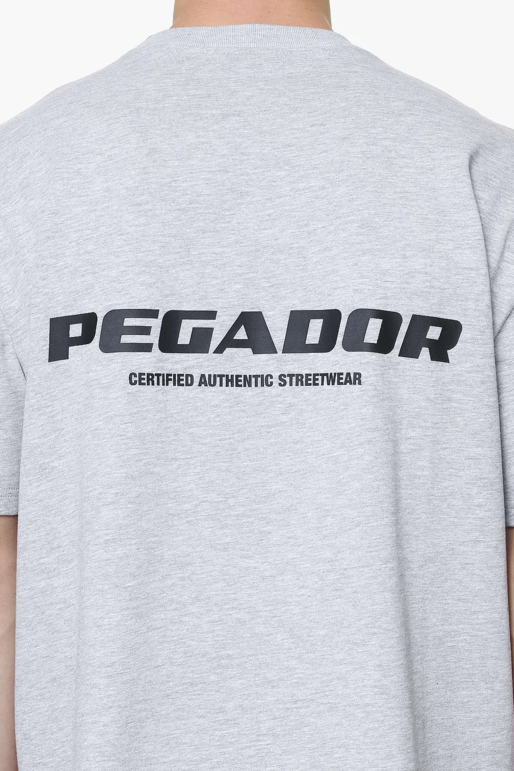 Pegador Tees|Colne Logo Oversized Tee Grey Melange