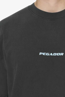 Pegador Tees|Colne Logo Oversized Tee Baby Blue Vintage black