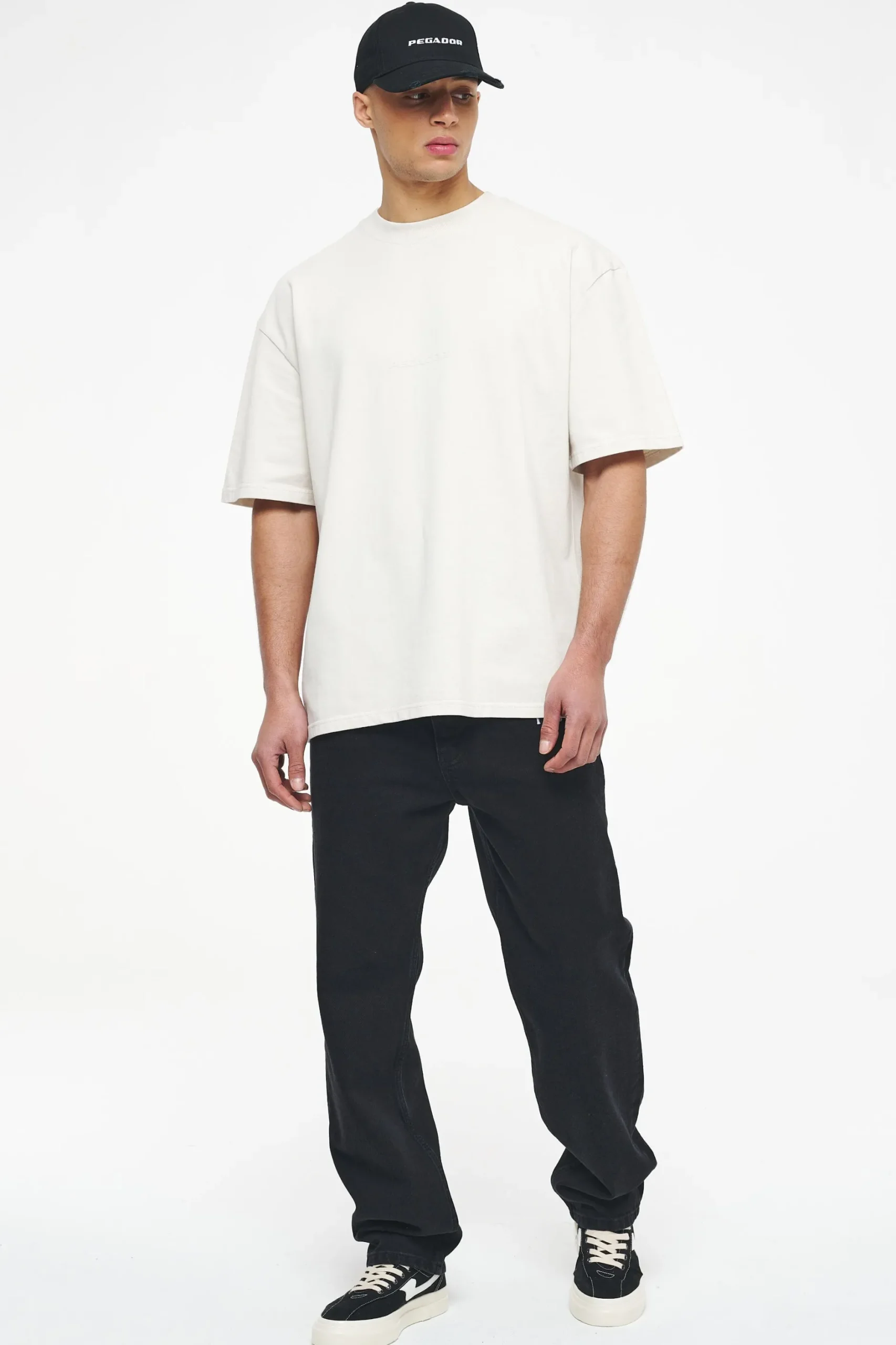 Pegador Tees|Colne Logo Oversized Tee Vintage Washed Angels Cream Gum