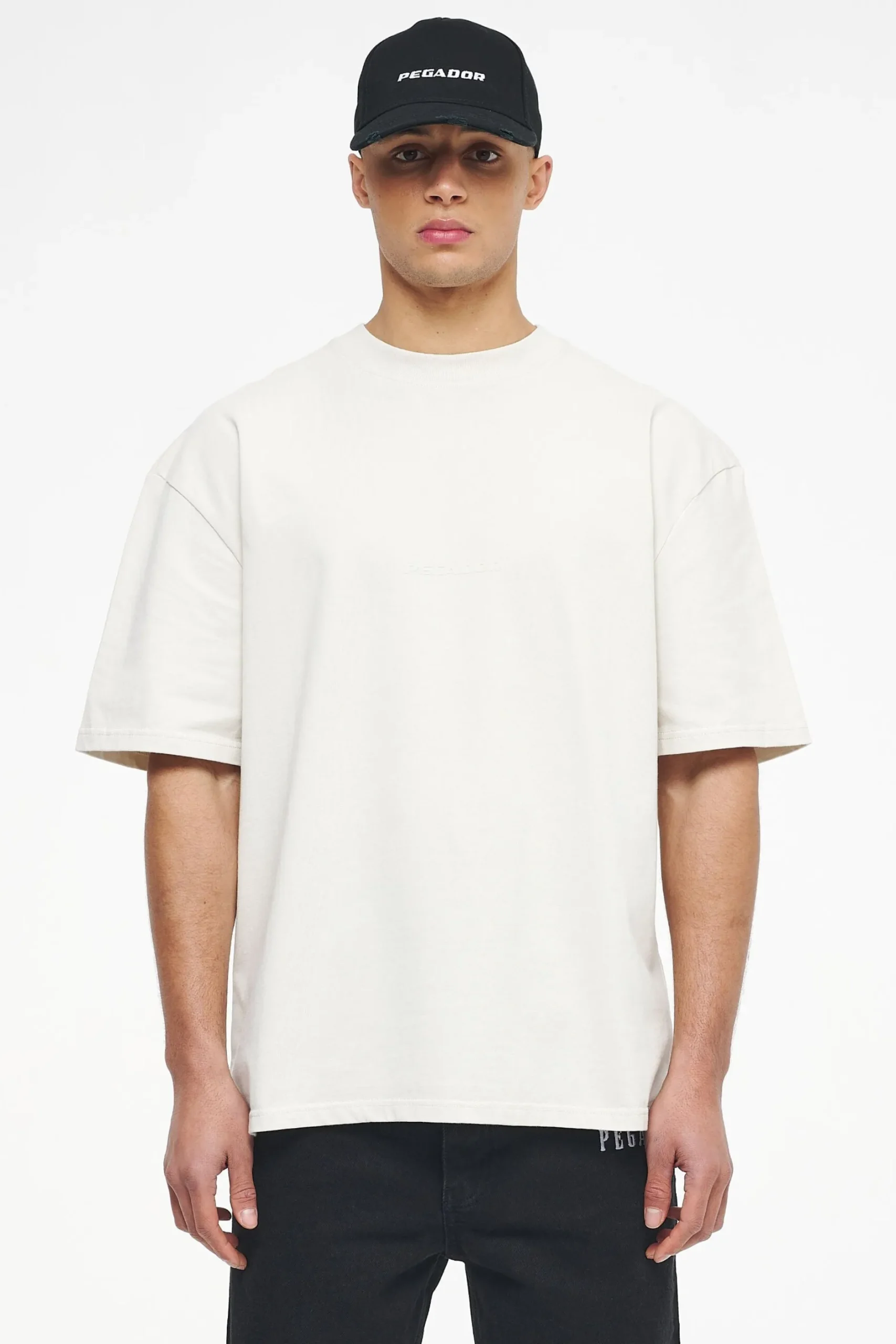 Pegador Tees|Colne Logo Oversized Tee Vintage Washed Angels Cream Gum
