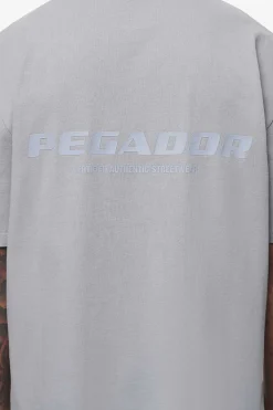 Pegador Tees|Colne Logo Oversized Tee Vintage Washed Dusk Grey Gum