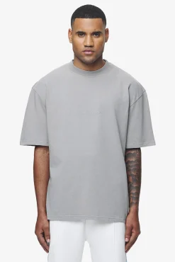 Pegador Tees|Colne Logo Oversized Tee Vintage Washed Dusk Grey Gum