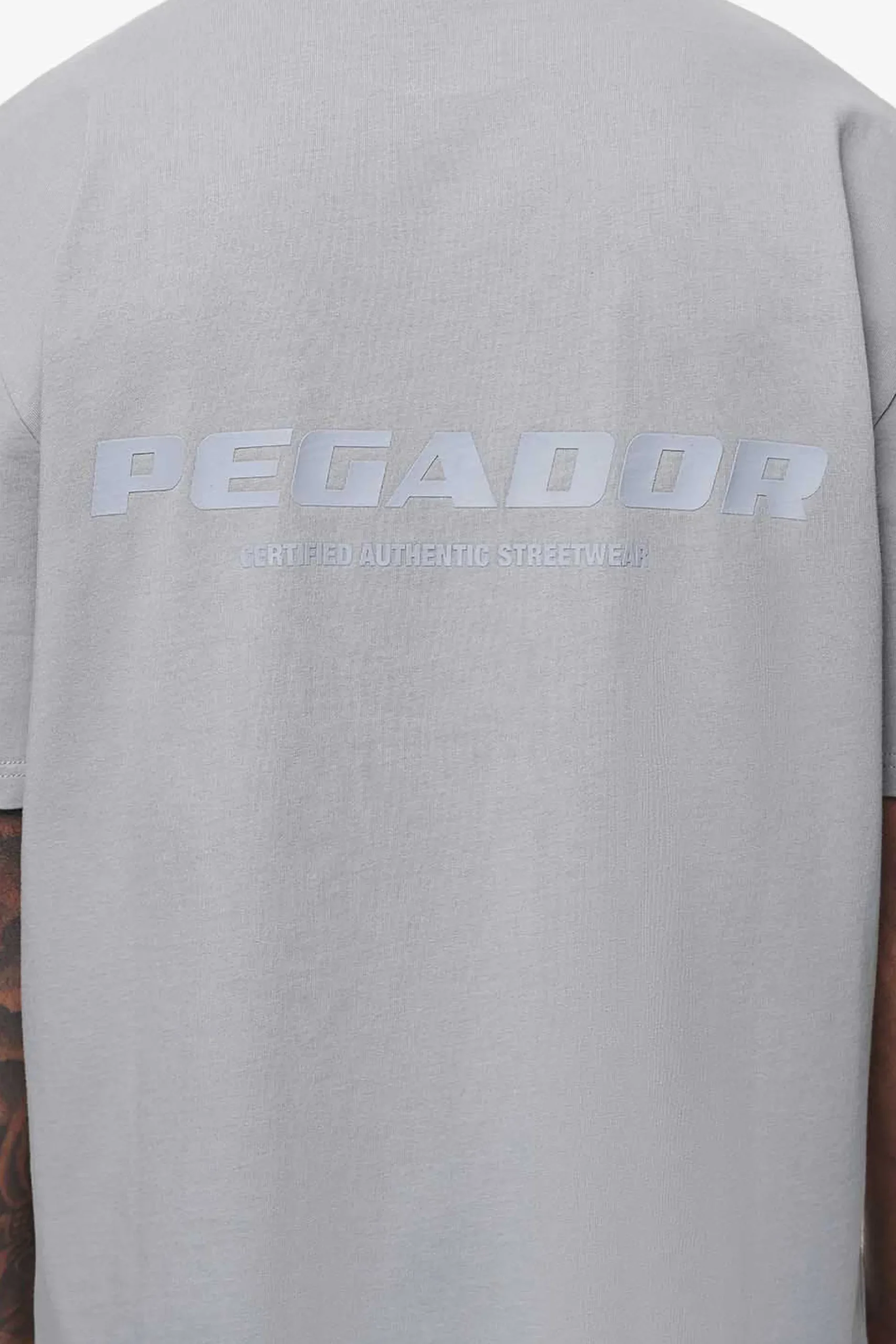 Pegador Tees|Colne Logo Oversized Tee Vintage Washed Dusk Grey Gum
