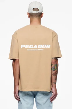 Pegador Tees|Colne Logo Oversized Tee Vintage Washed Espresso