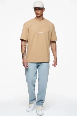 Pegador Tees|Colne Logo Oversized Tee Vintage Washed Espresso