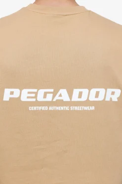 Pegador Tees|Colne Logo Oversized Tee Vintage Washed Espresso