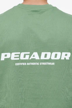 Pegador Tees|Colne Logo Oversized Tee Vintage Washed Cypress Green