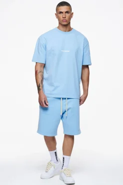 Pegador Tees|Colne Logo Oversized Tee Vintage Washed Riviera Blue
