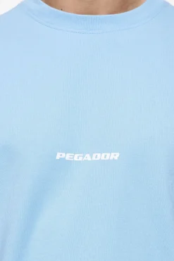 Pegador Tees|Colne Logo Oversized Tee Vintage Washed Riviera Blue
