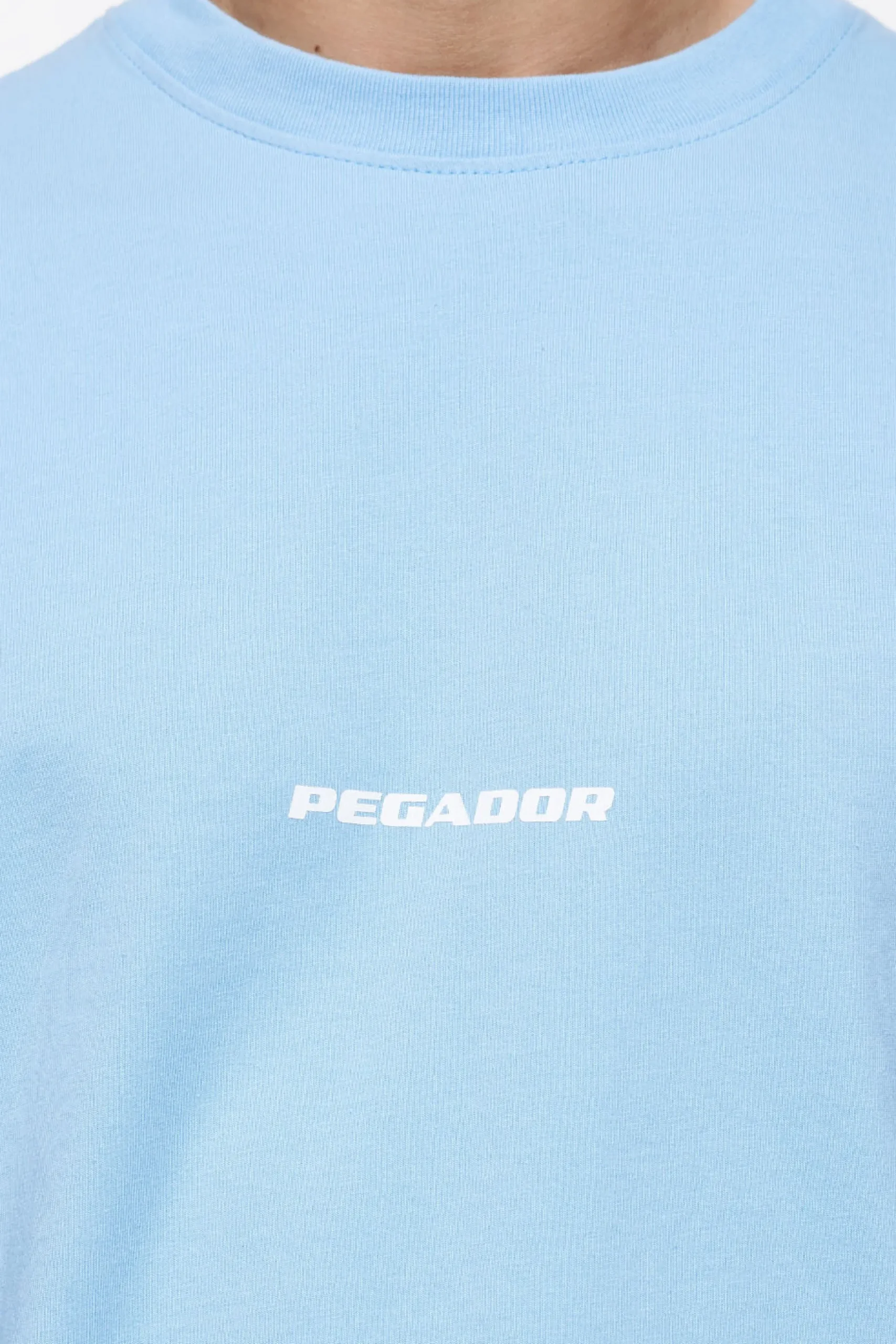 Pegador Tees|Colne Logo Oversized Tee Vintage Washed Riviera Blue