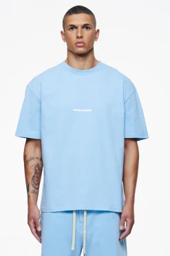 Pegador Tees|Colne Logo Oversized Tee Vintage Washed Riviera Blue