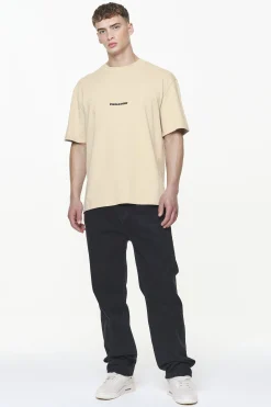 Pegador Tees|Colne Logo Oversized Tee Vintage Washed Kingdom Beige Gum