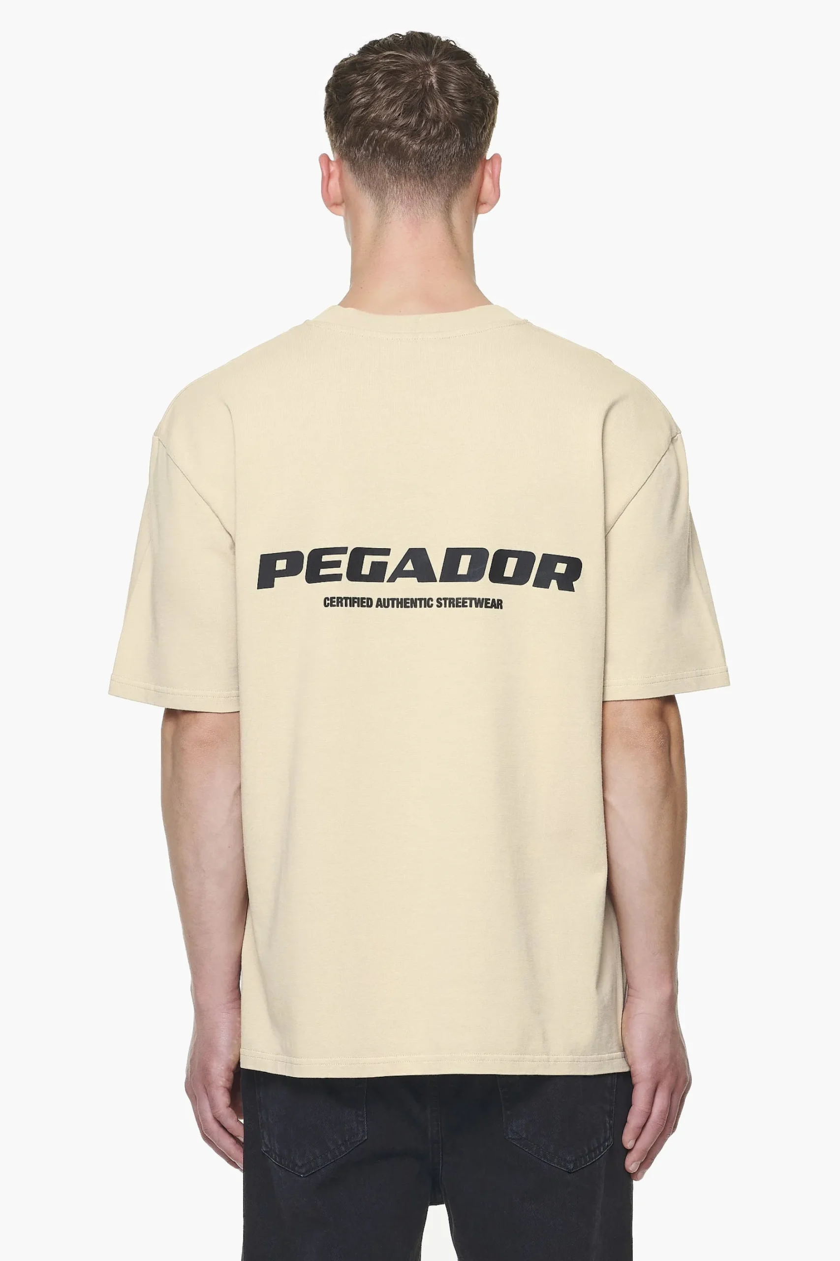 Pegador Tees|Colne Logo Oversized Tee Vintage Washed Kingdom Beige Gum