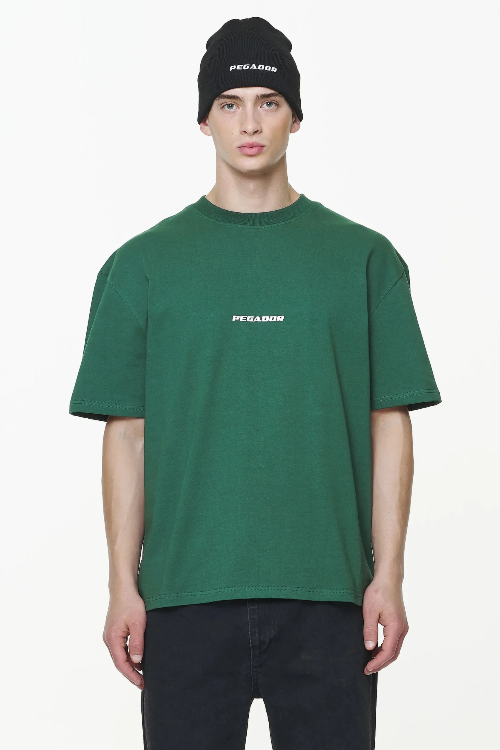 Pegador Tees|Colne Logo Oversized Tee Vintage Washed British Green Gum