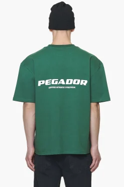Pegador Tees|Colne Logo Oversized Tee Vintage Washed British Green Gum