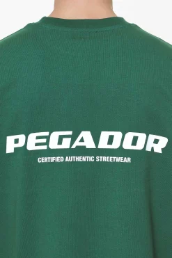 Pegador Tees|Colne Logo Oversized Tee Vintage Washed British Green Gum