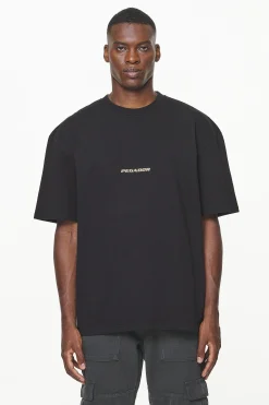 Pegador Tees|Colne Logo Oversized Tee Vintage Washed Onyx Black Gum