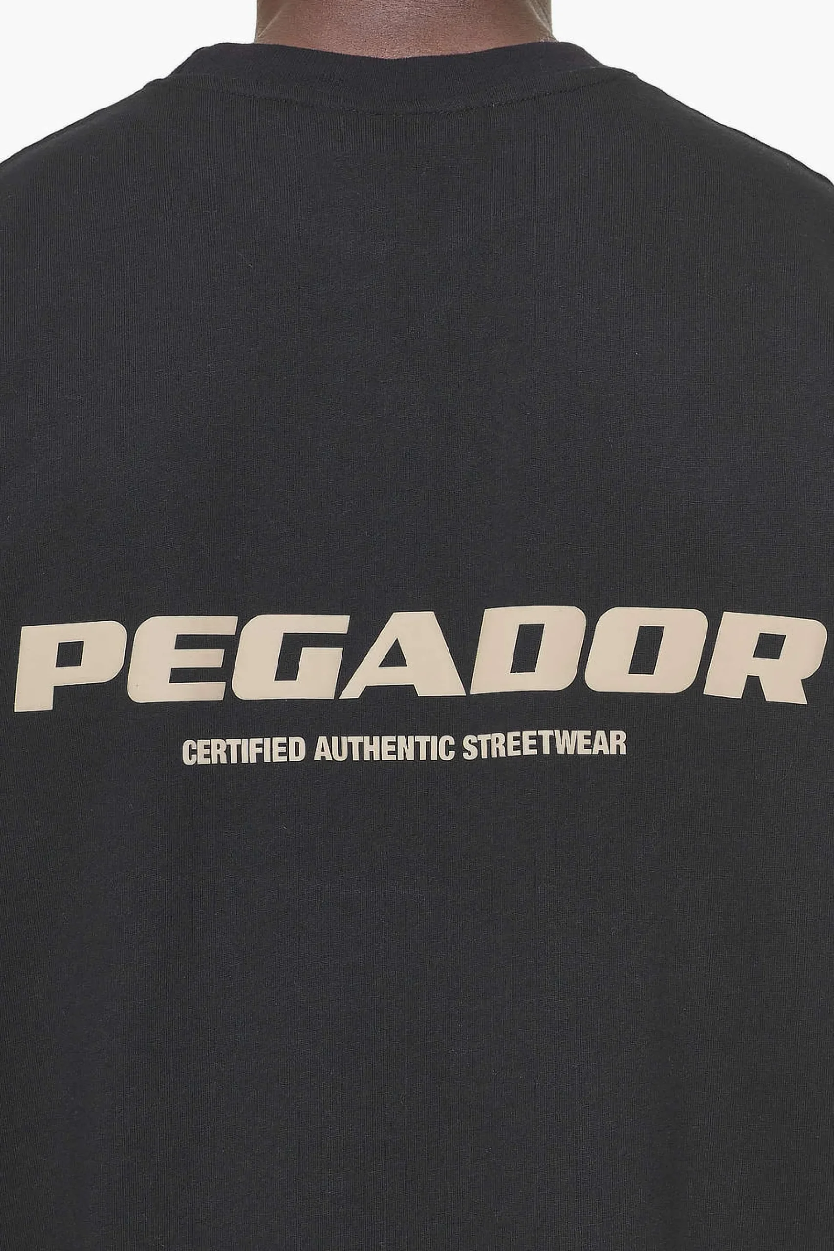 Pegador Tees|Colne Logo Oversized Tee Vintage Washed Onyx Black Gum