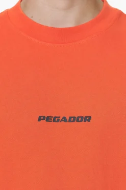 Pegador Tees|Colne Logo Oversized Tee Washed Signal Red