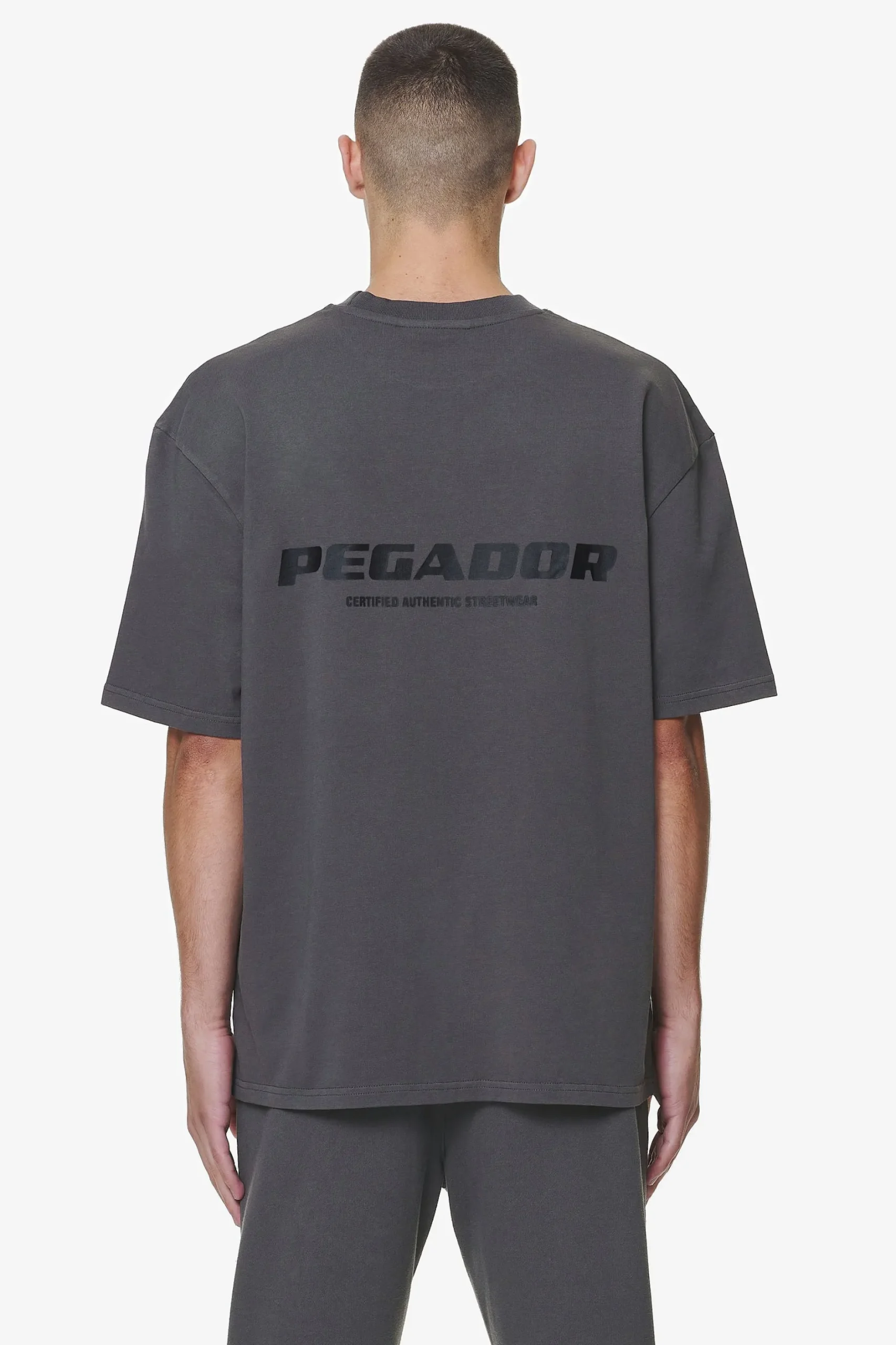 Pegador Tees|Colne Logo Oversized Tee Washed Volcano Grey