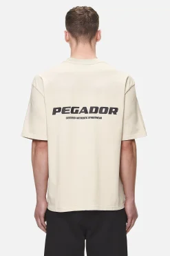 Pegador Tees|Colne Logo Oversized Tee Washed Desert Sand