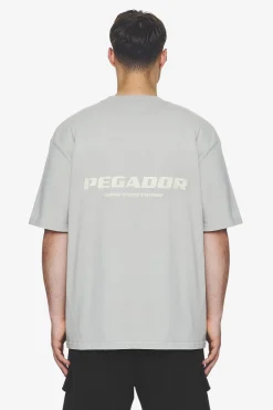 Pegador Tees|Colne Logo Oversized Tee Salty Cream Washed pearl grey