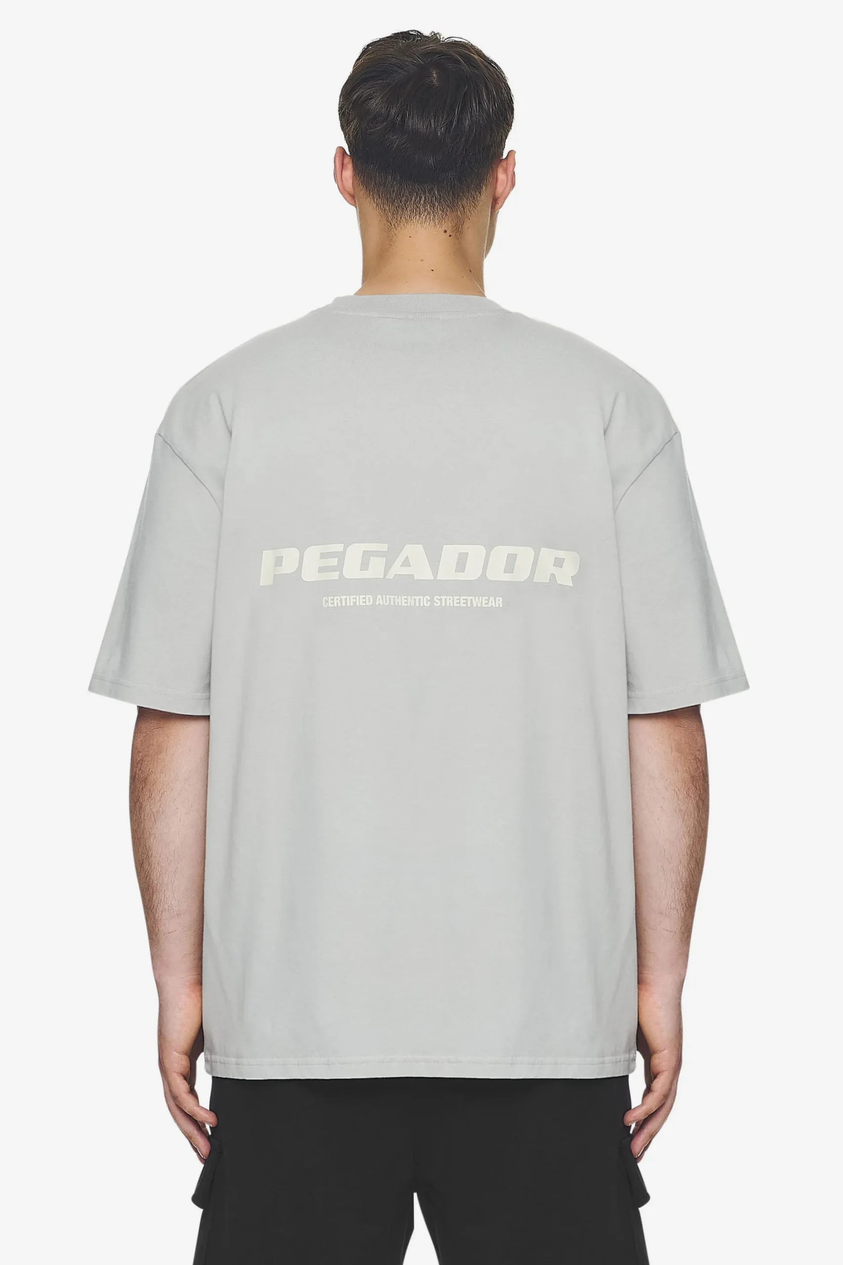 Pegador Tees|Colne Logo Oversized Tee Salty Cream Washed pearl grey