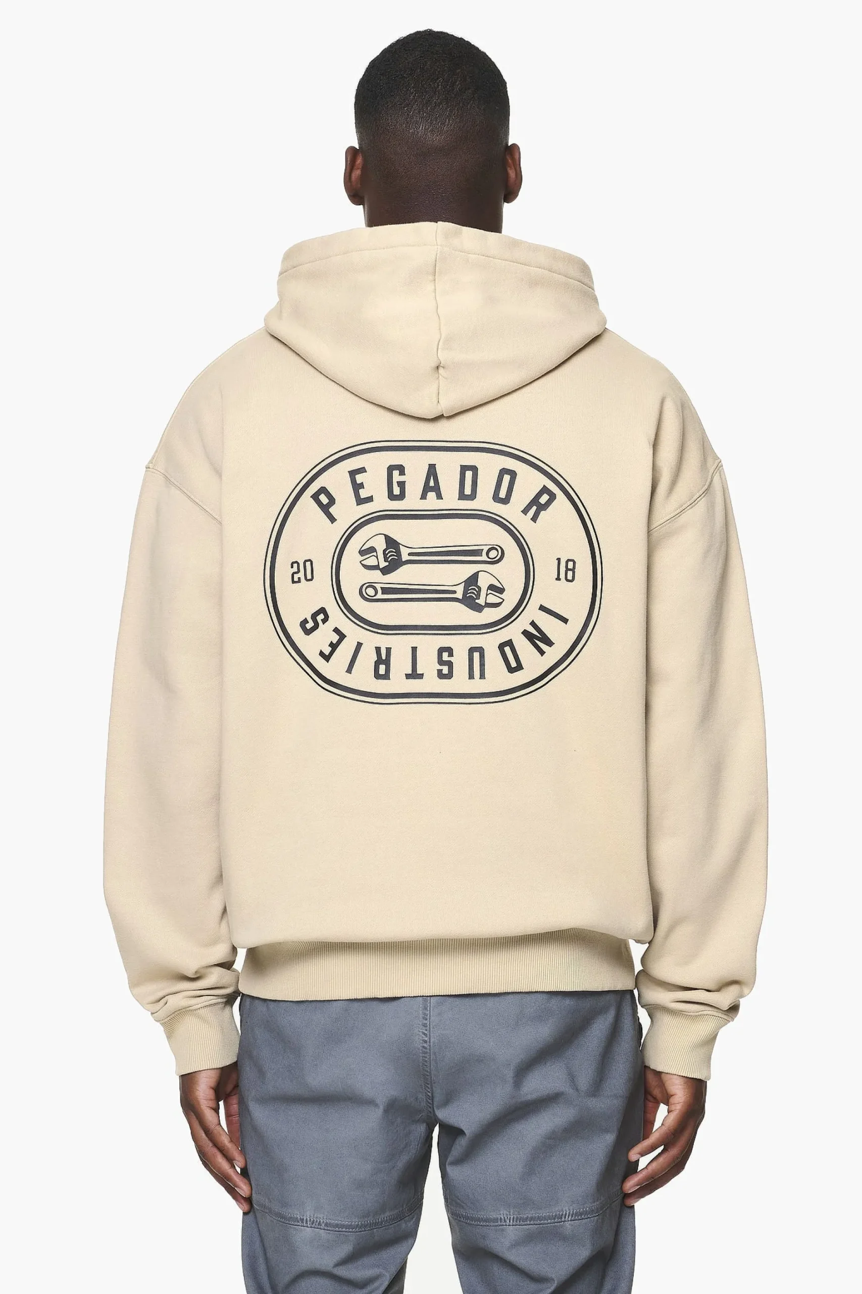 Pegador Hoodies|Comet Oversized Hoodie Vintage Washed Kingdom Beige