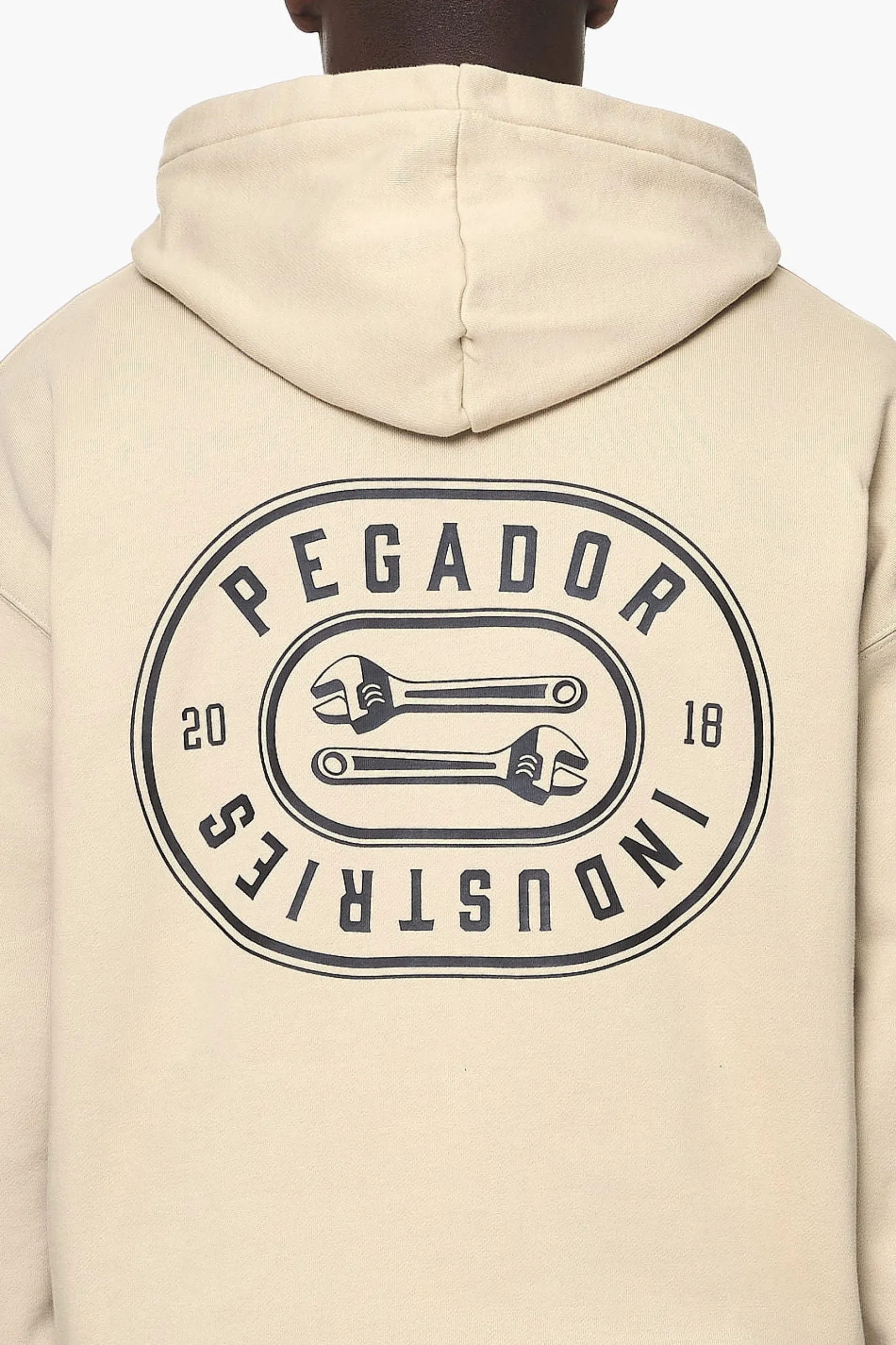 Pegador Hoodies|Comet Oversized Hoodie Vintage Washed Kingdom Beige