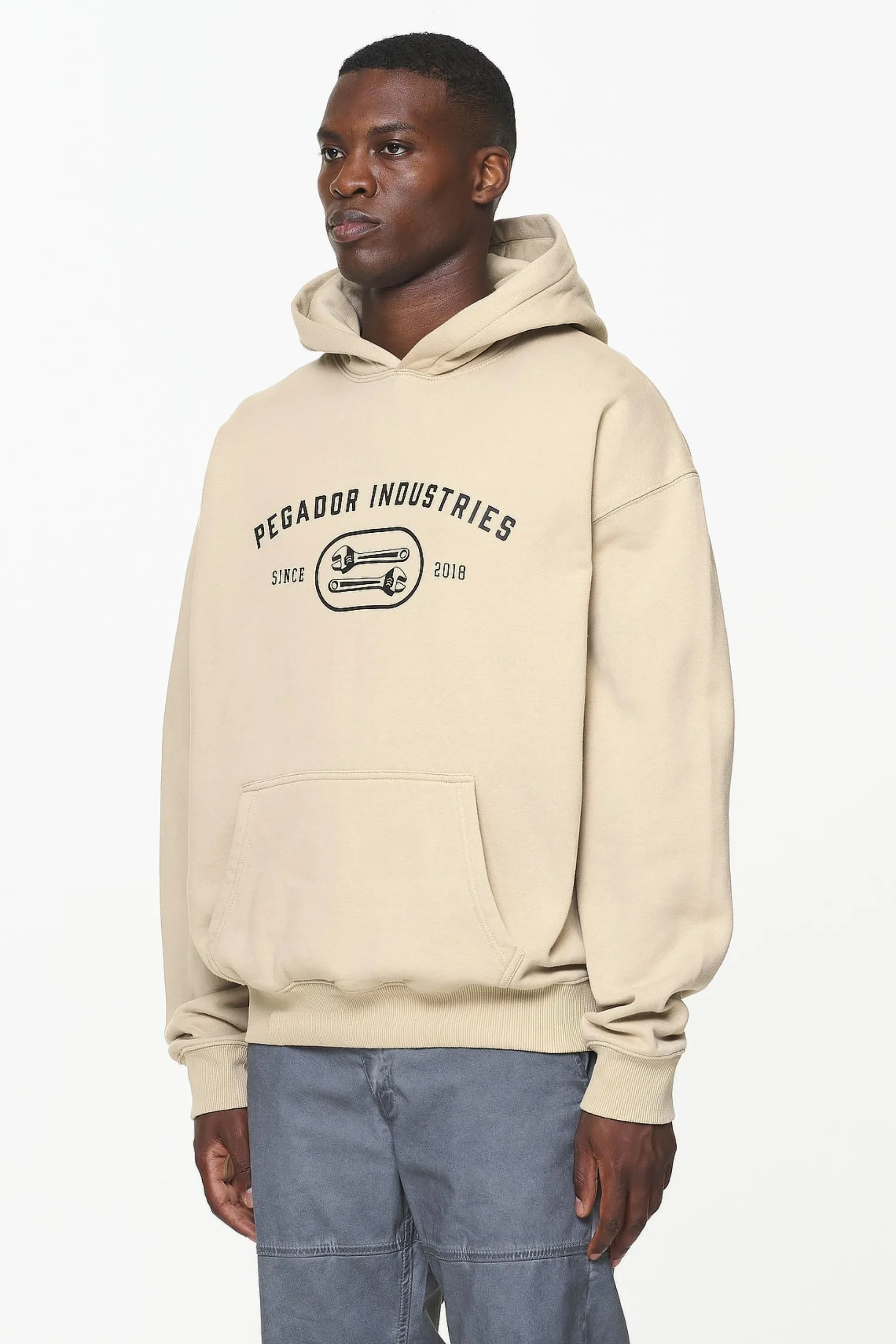 Pegador Hoodies|Comet Oversized Hoodie Vintage Washed Kingdom Beige