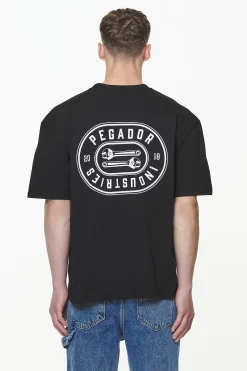 Pegador Tees|Comet Oversized Tee Vintage Washed Onyx Black