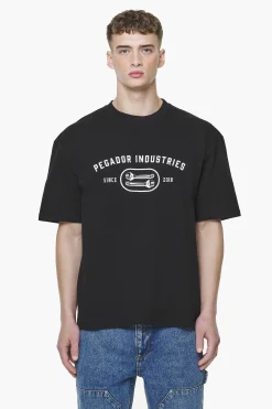 Pegador Tees|Comet Oversized Tee Vintage Washed Onyx Black