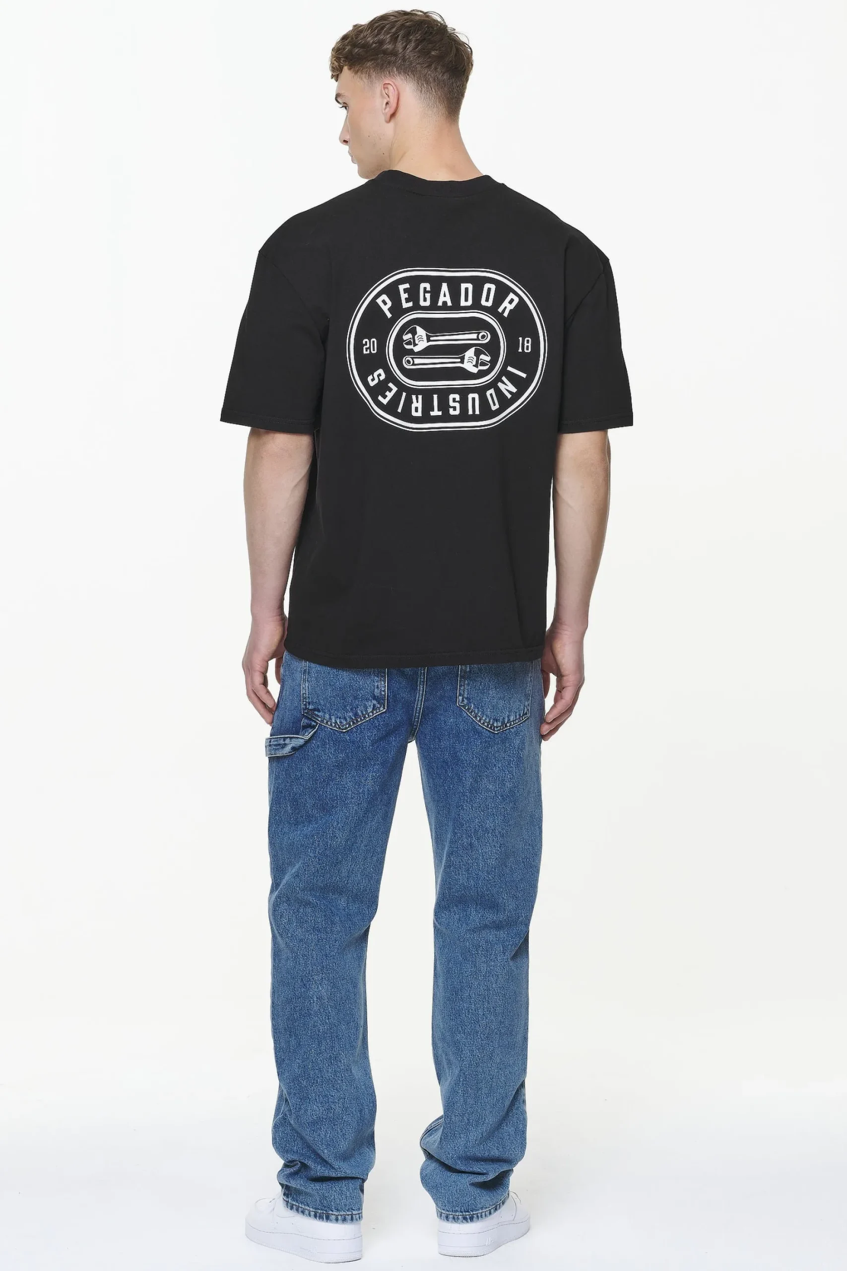 Pegador Tees|Comet Oversized Tee Vintage Washed Onyx Black