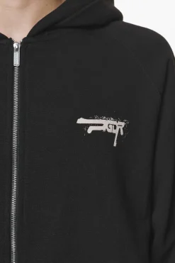 Pegador Hoodies|Zip Hoodies|Condor Raglan Sweat Jacket Black