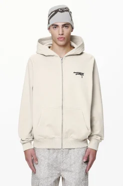 Pegador Hoodies|Zip Hoodies|Condor Raglan Sweat Jacket Washed Dust Cream
