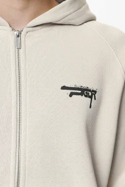 Pegador Hoodies|Zip Hoodies|Condor Raglan Sweat Jacket Washed Dust Cream