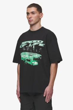 Pegador Tees|Conner Oversized Tee Washed Black