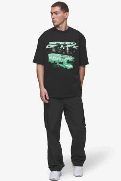 Pegador Tees|Conner Oversized Tee Washed Black
