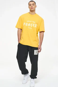 Pegador Tees|Cordova Oversized Tee Vintage Washed Solar Yellow