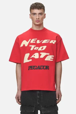 Pegador Tees|Corey Boxy Tee Washed Red