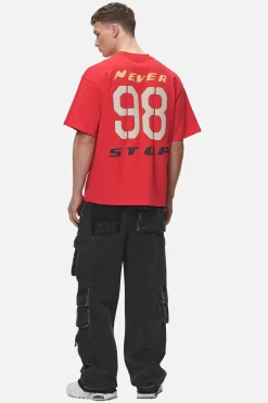Pegador Tees|Corey Boxy Tee Washed Red