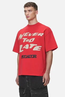 Pegador Tees|Corey Boxy Tee Washed Red