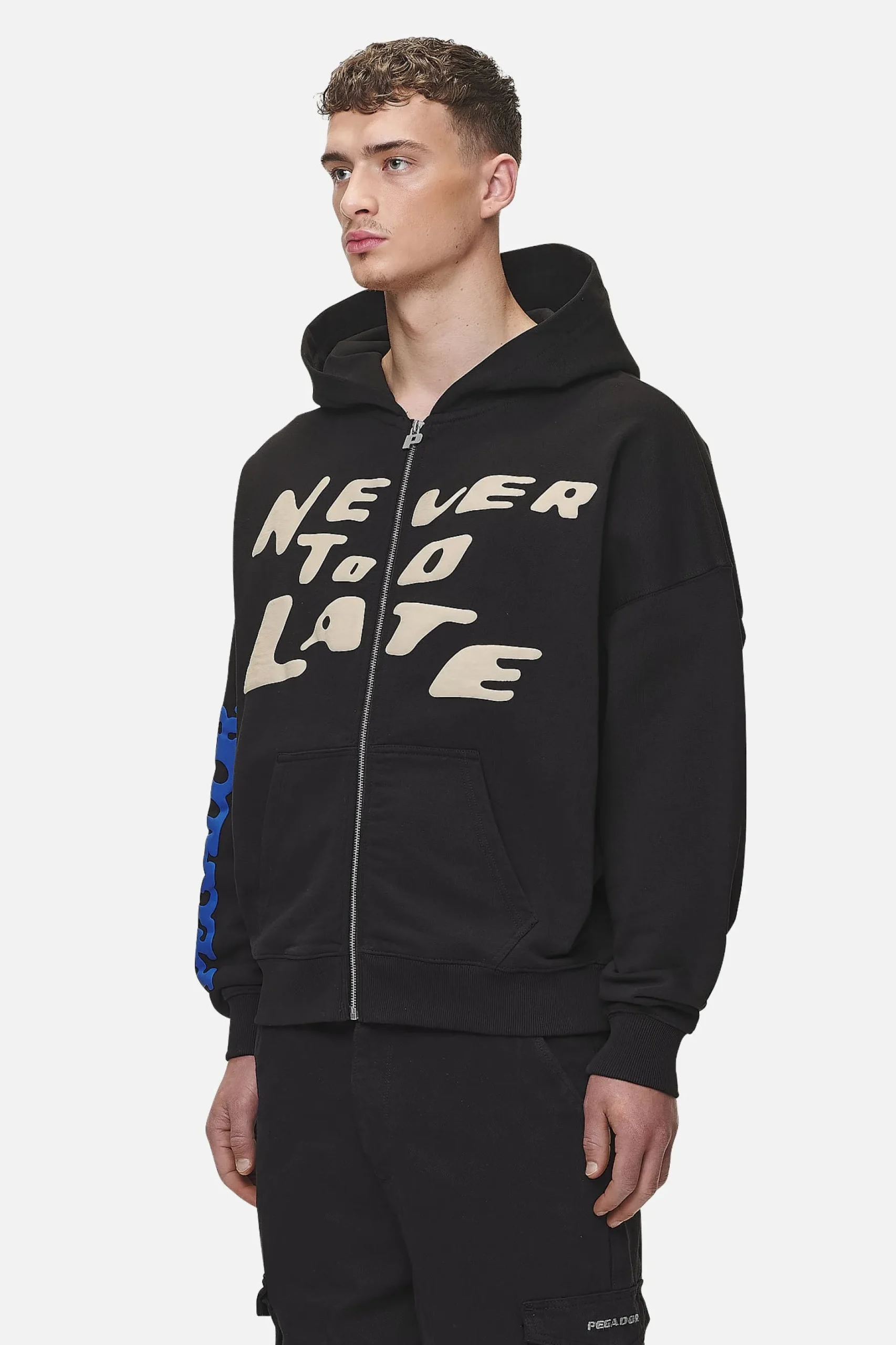 Pegador Hoodies|Zip Hoodies|Corey Terry Boxy Sweat Jacket Washed Black