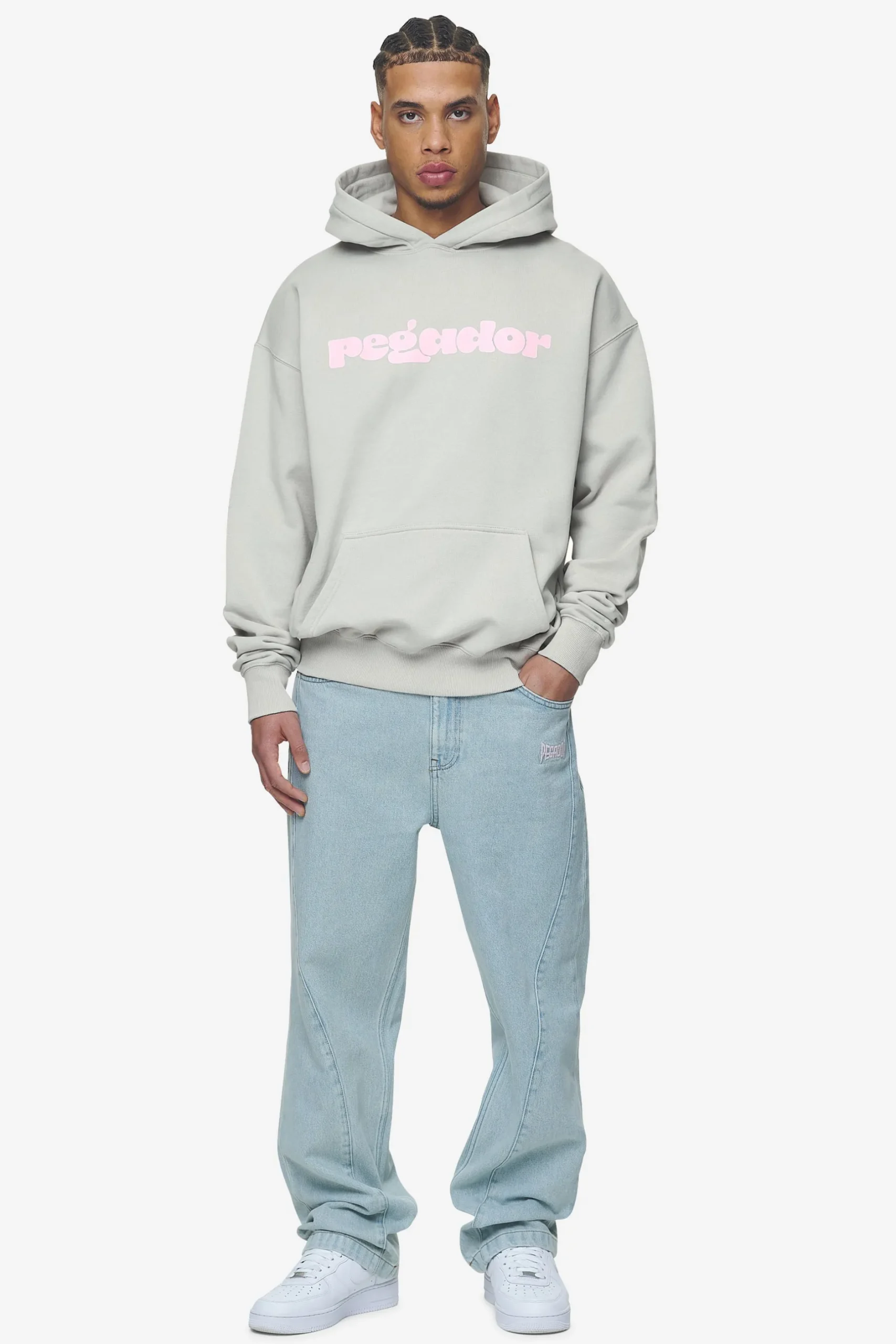 Pegador Hoodies|Cosmo Oversized Hoodie Washed Pearl Grey