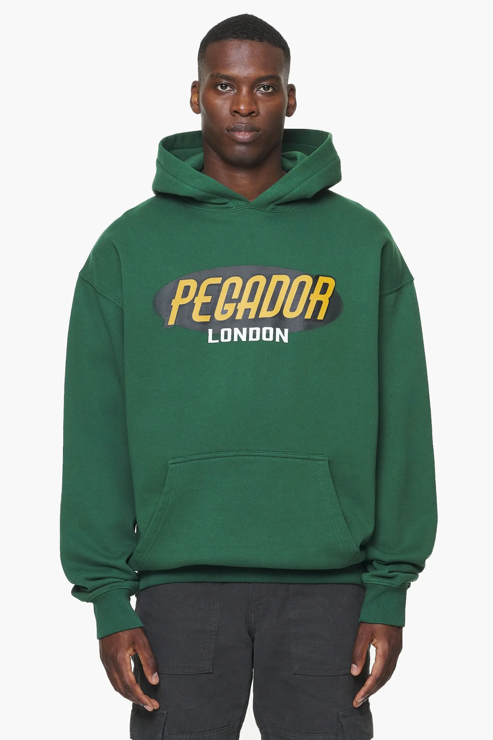 Pegador Hoodies|County Oversized Hoodie Vintage Washed British Green