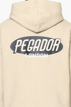 Pegador Hoodies|Zip Hoodies|County Oversized Sweat Jacket Vintage Washed Kingdom Beige