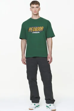 Pegador Tees|County Oversized Tee Vintage Washed British Green