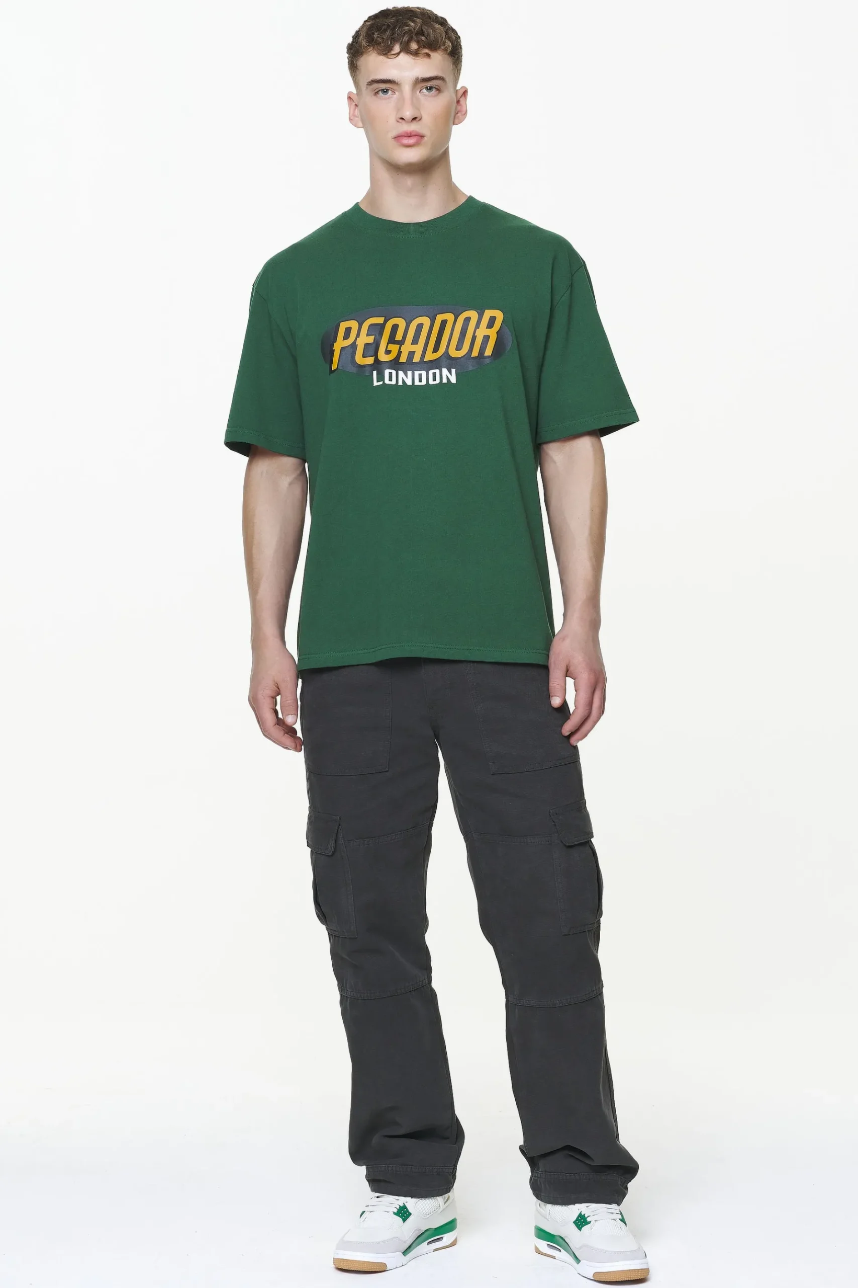 Pegador Tees|County Oversized Tee Vintage Washed British Green