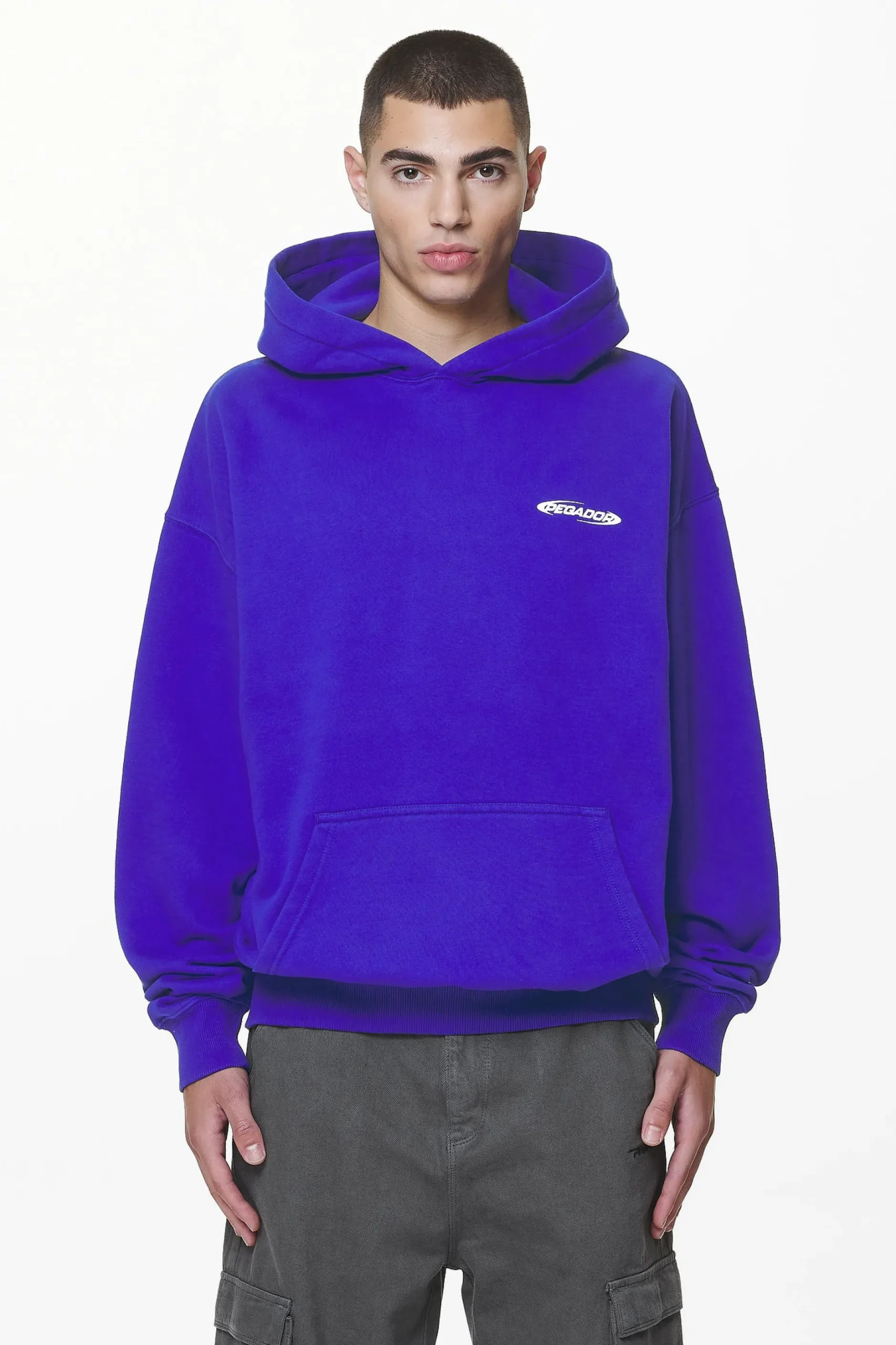 Pegador Hoodies|Crail Oversized Hoodie Washed Endless Blue