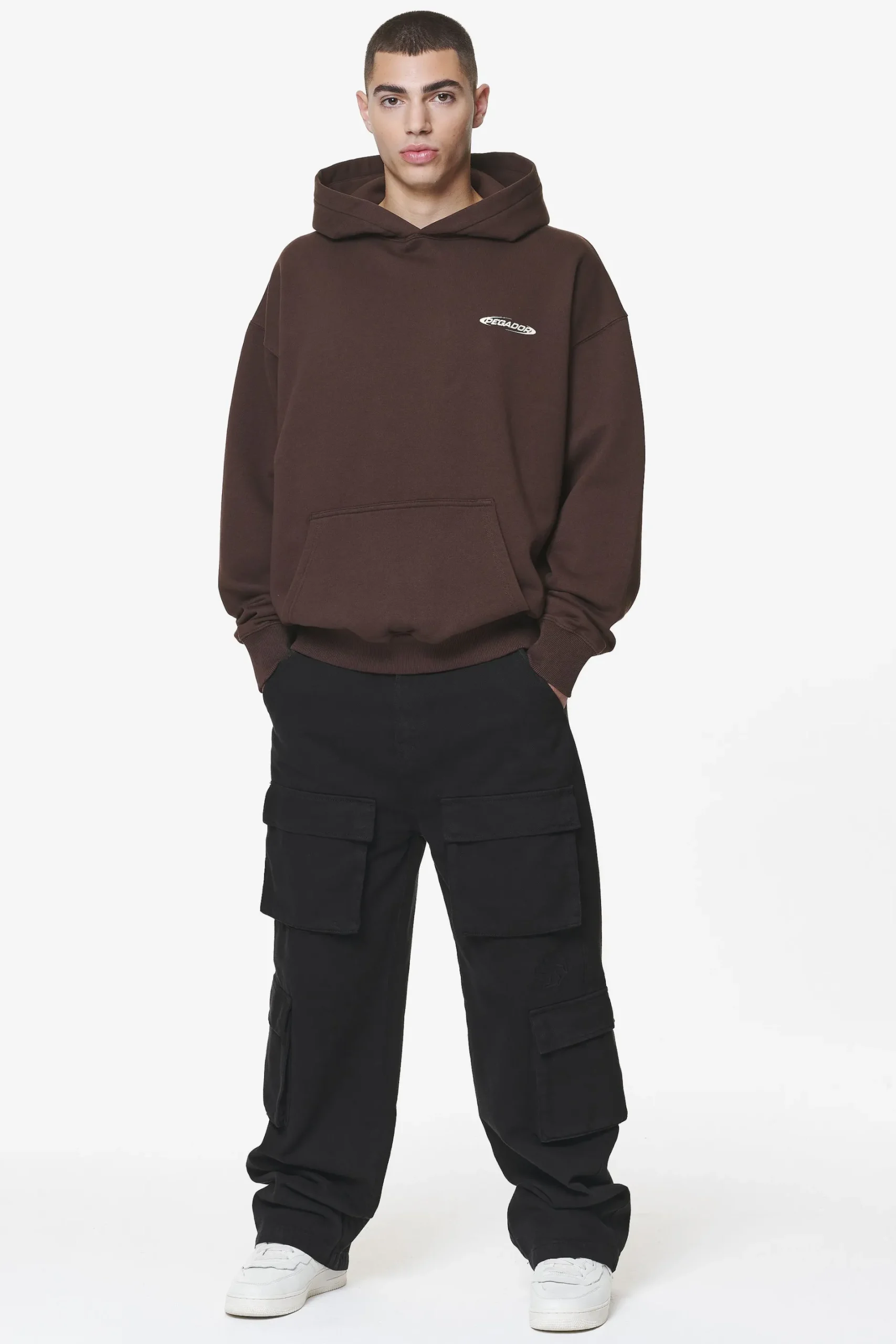 Pegador Hoodies|Crail Oversized Hoodie Washed Oak Brown